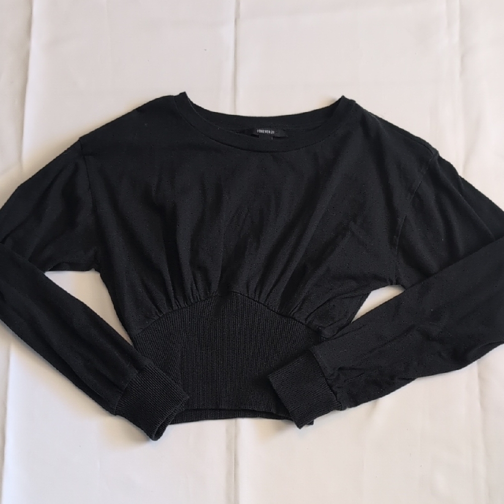 Forever 21 Black Long Sleeve Top